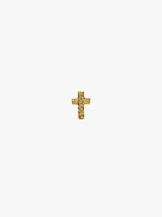 Cross Charm With Cubic Zirconia Gold Plated 18k