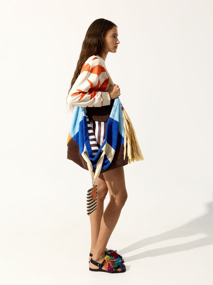 Shopper Bag With Contrast Pendant