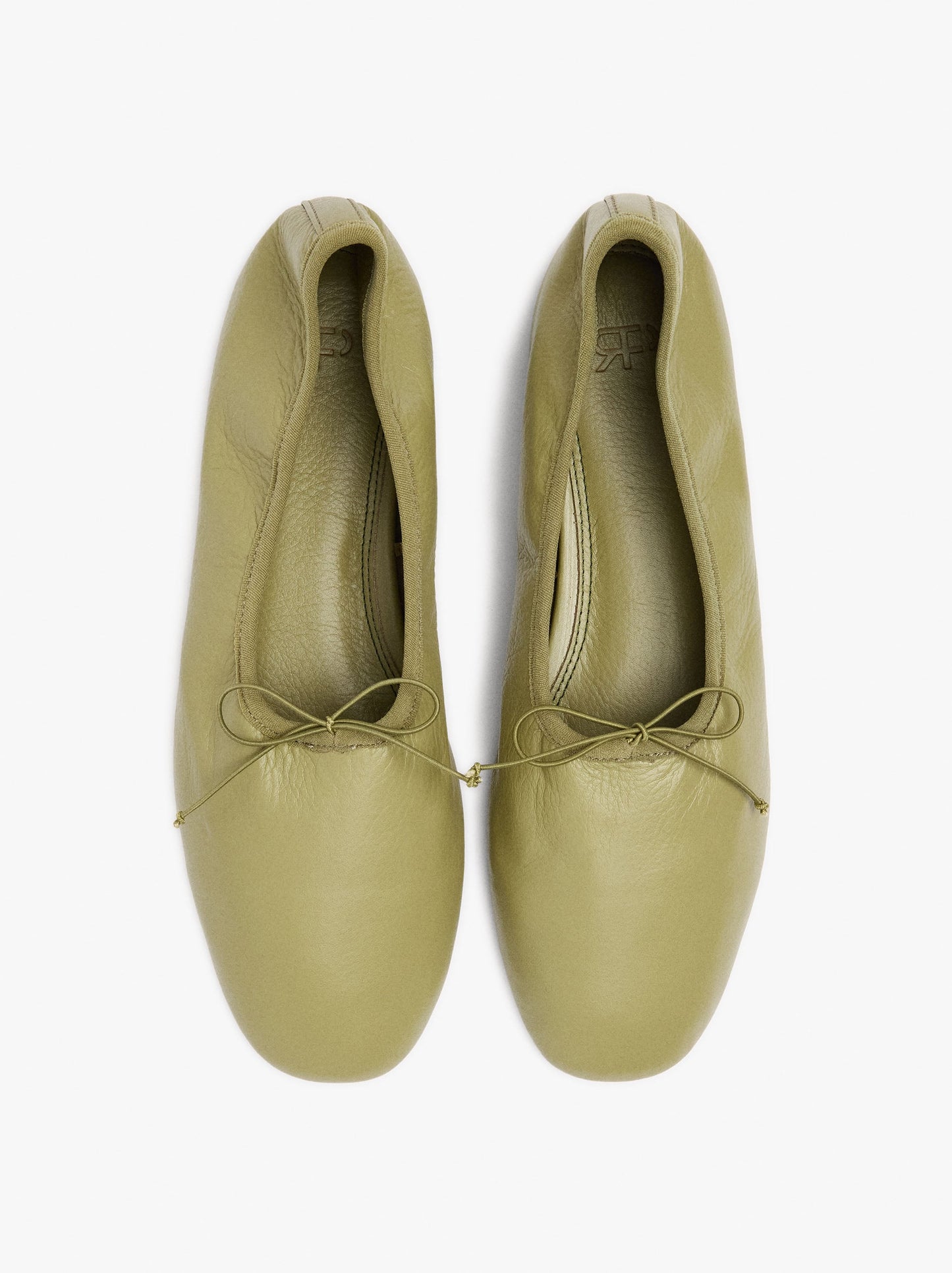 Leather Ballet Flats With Elastic