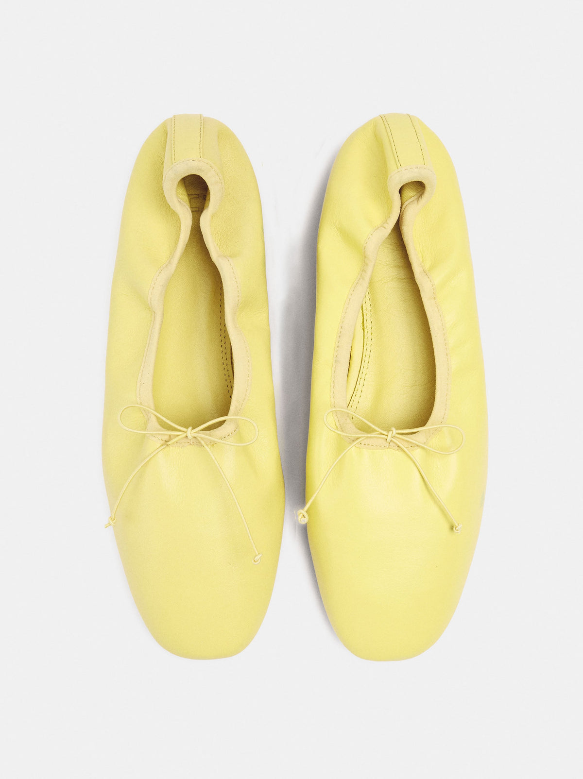 Leather Ballet Flats With Elastic