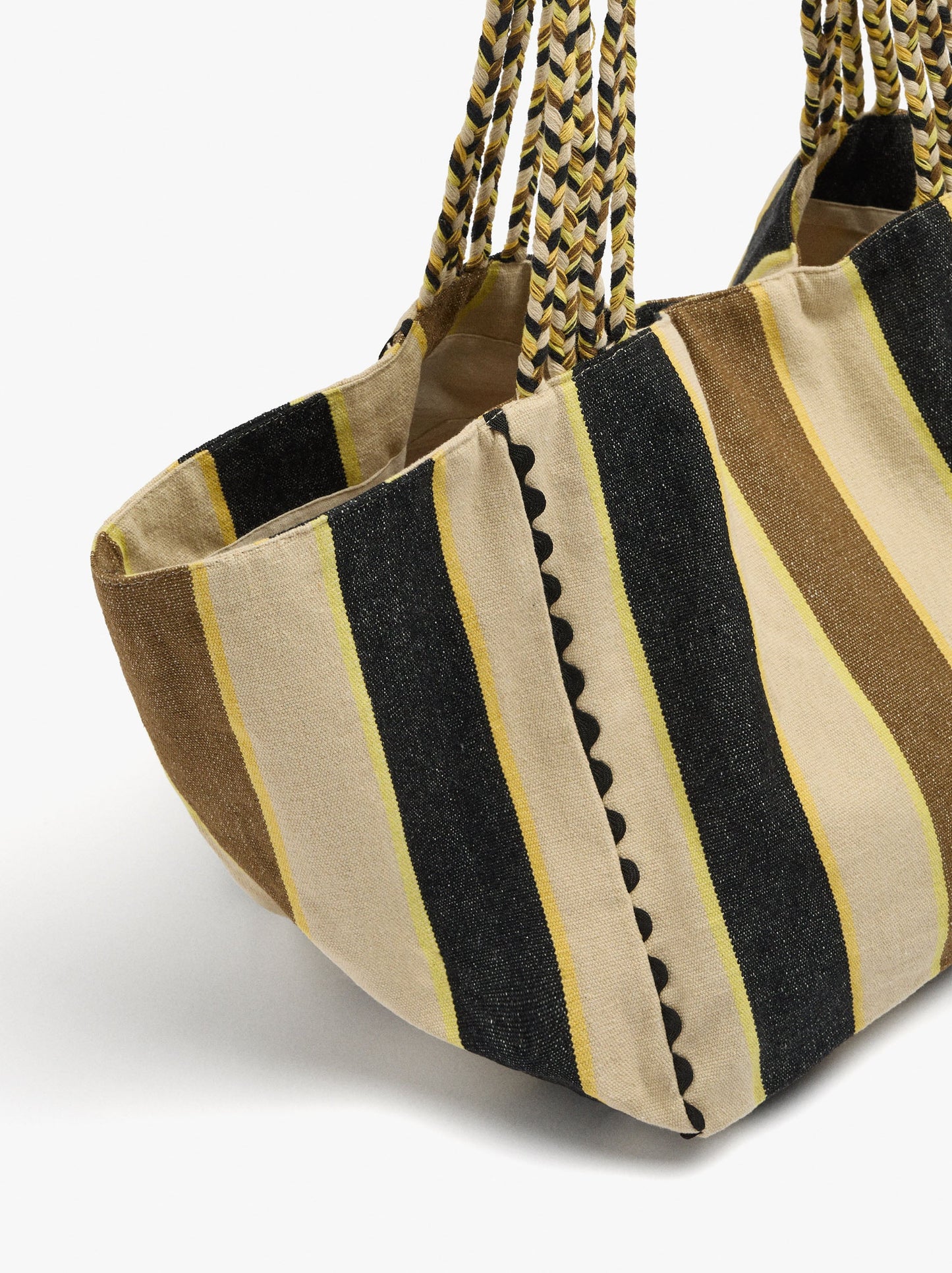 Shopper Bag With Stripes