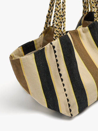 Shopper Bag With Stripes