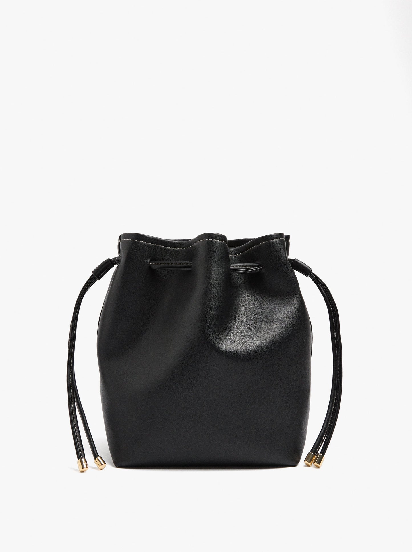 Plain Bucket Bag With Versatile Strap
