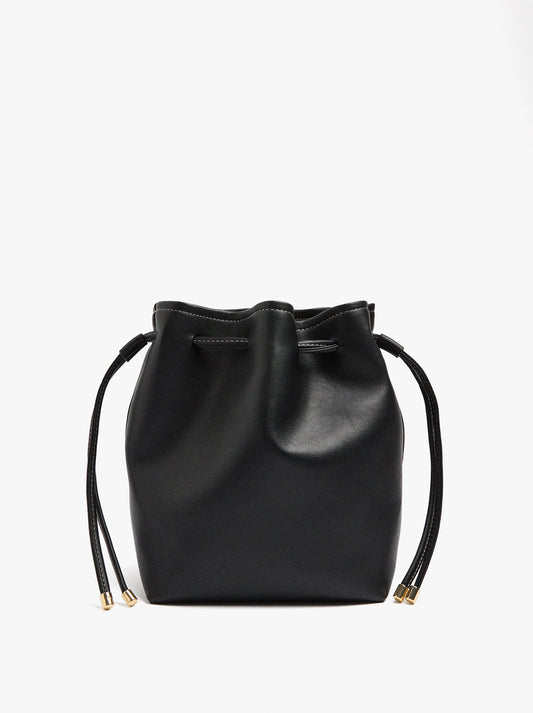 Plain Bucket Bag With Versatile Strap