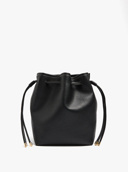 Plain Bucket Bag With Versatile Strap