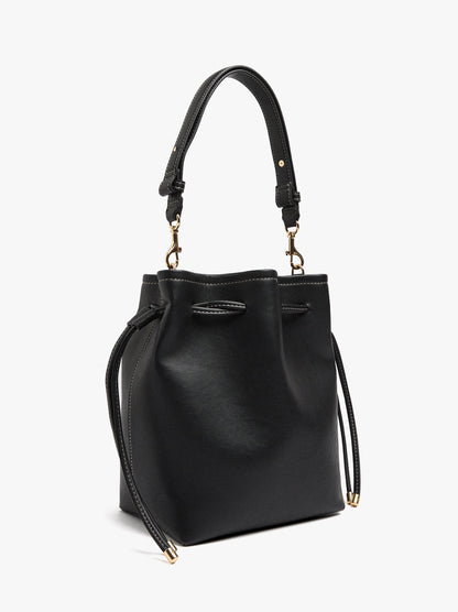 Plain Bucket Bag With Versatile Strap