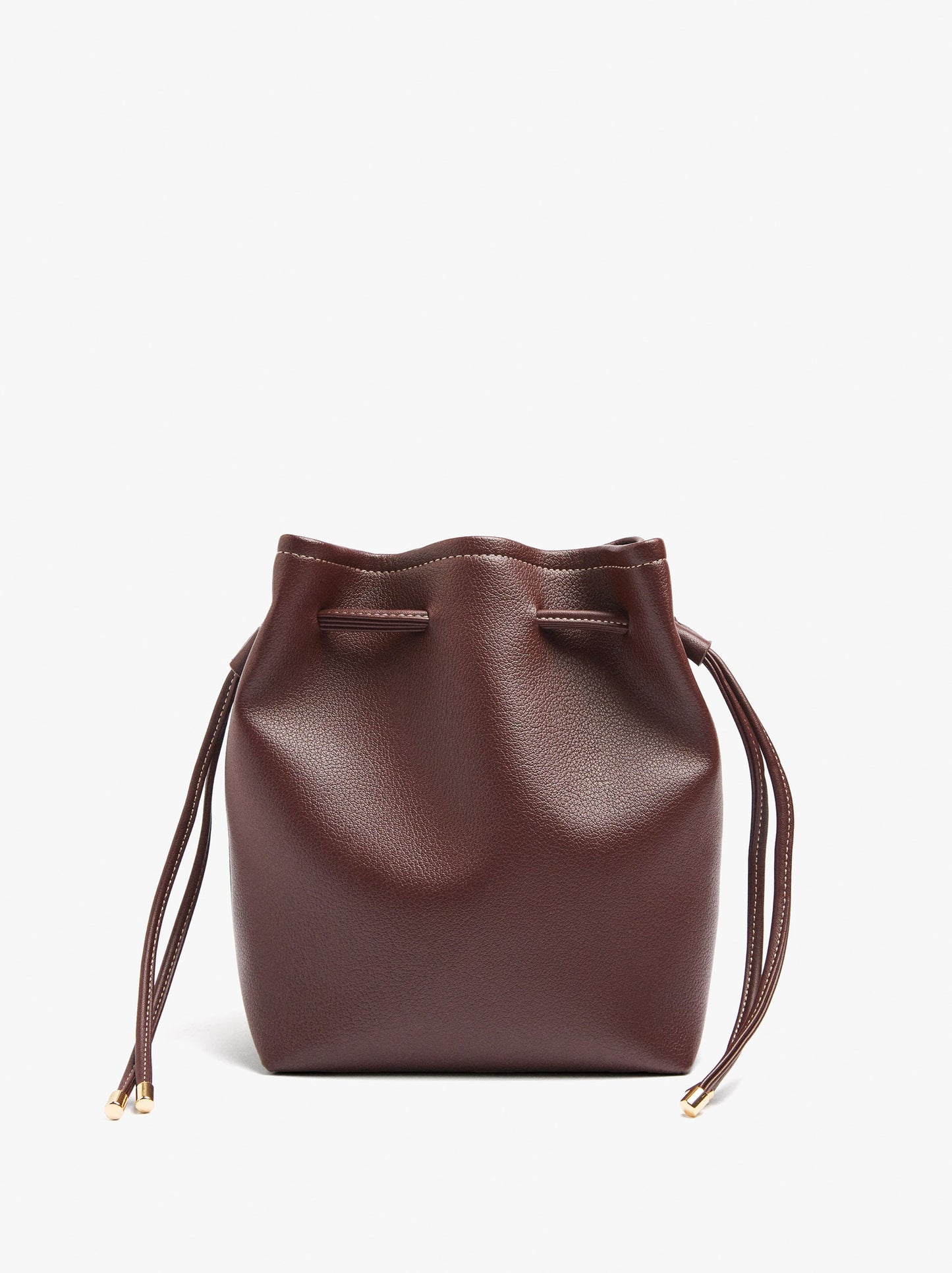 Plain Bucket Bag With Versatile Strap
