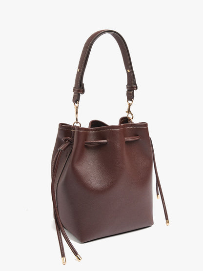 Plain Bucket Bag With Versatile Strap