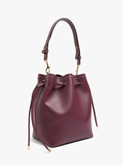 Plain Bucket Bag With Versatile Strap
