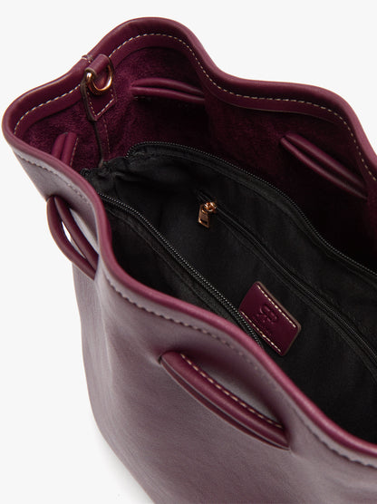 Plain Bucket Bag With Versatile Strap