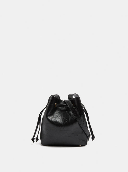 Bucket Bag With Animal Embossing