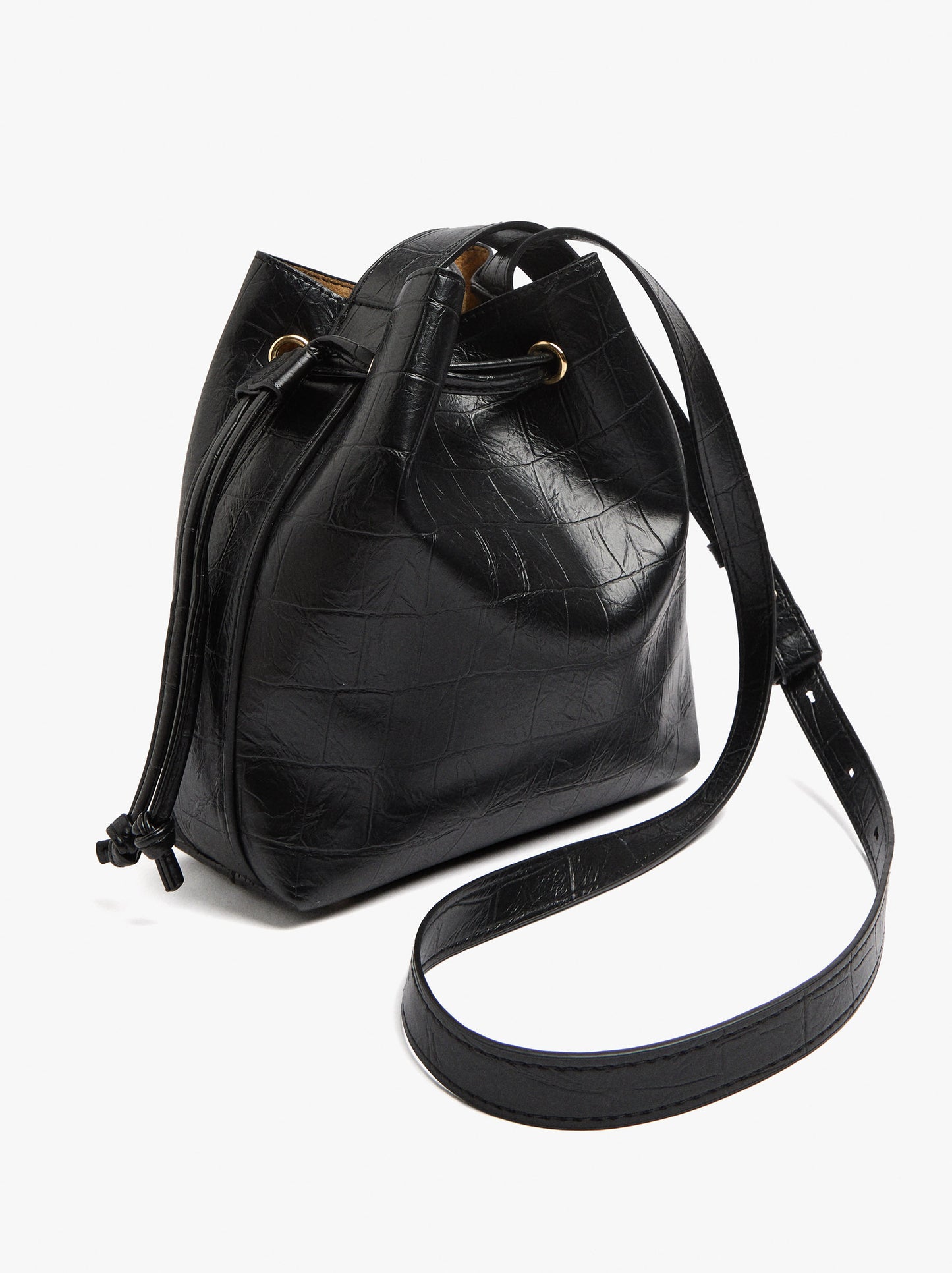 Bucket Bag With Animal Embossing