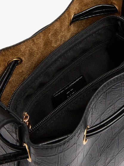 Bucket Bag With Animal Embossing