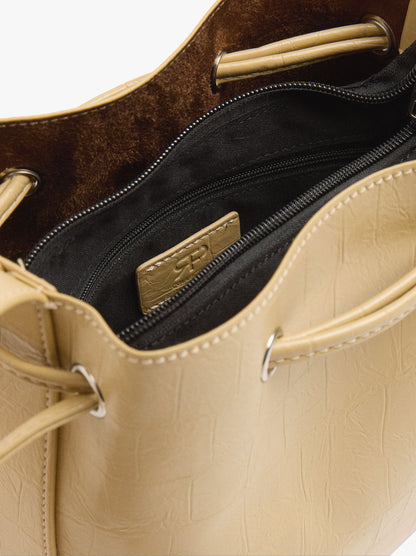 Bucket Bag With Animal Embossing