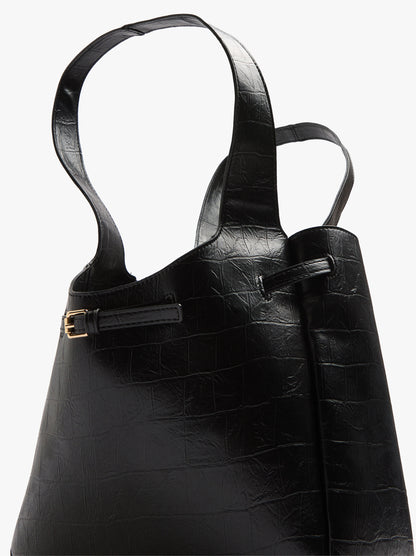 Shopper Bag With Belt Detail