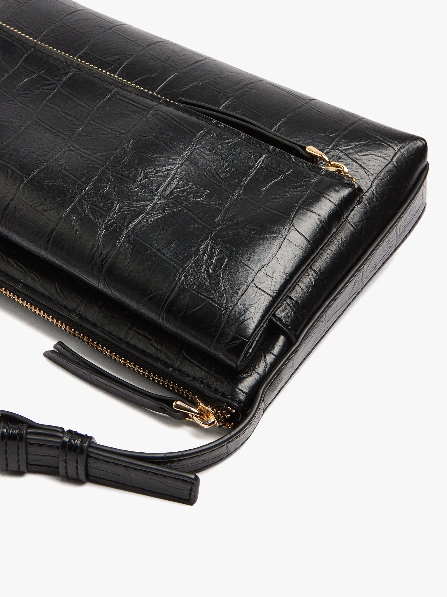 Crossbody Bag With Double Effect With Flap