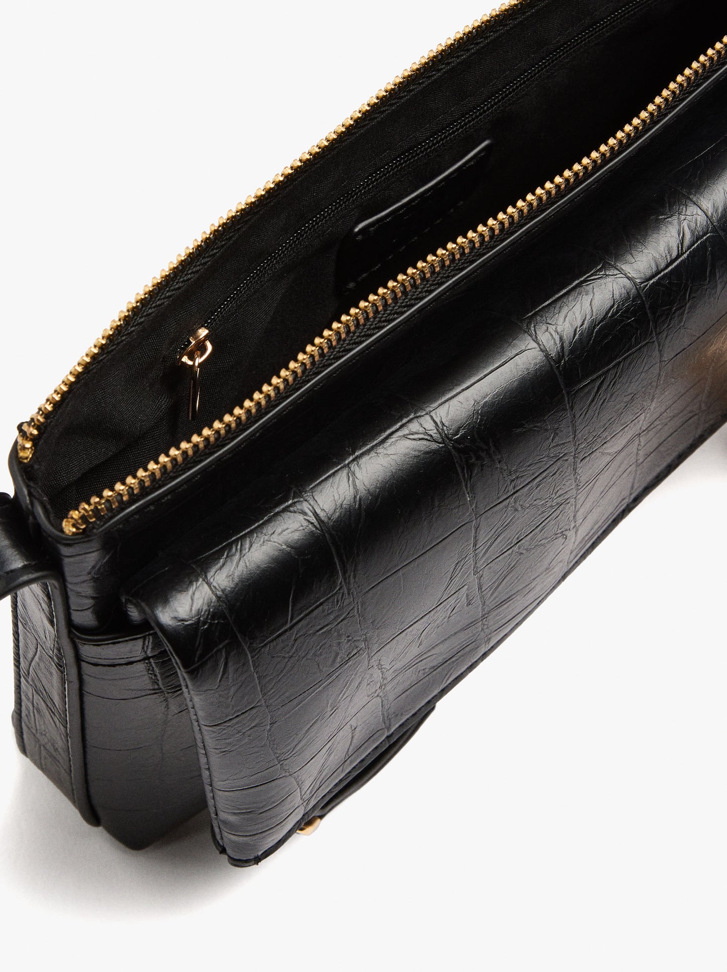 Crossbody Bag With Double Effect With Flap