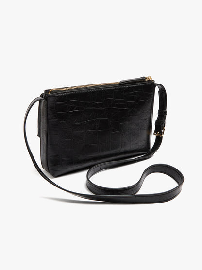 Crossbody Bag With Double Effect With Flap