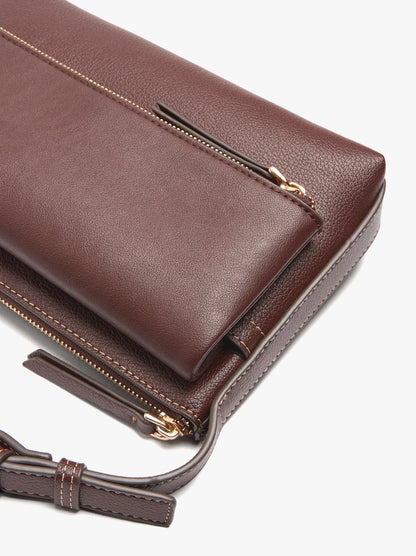 Crossbody Bag With Double Effect With Flap