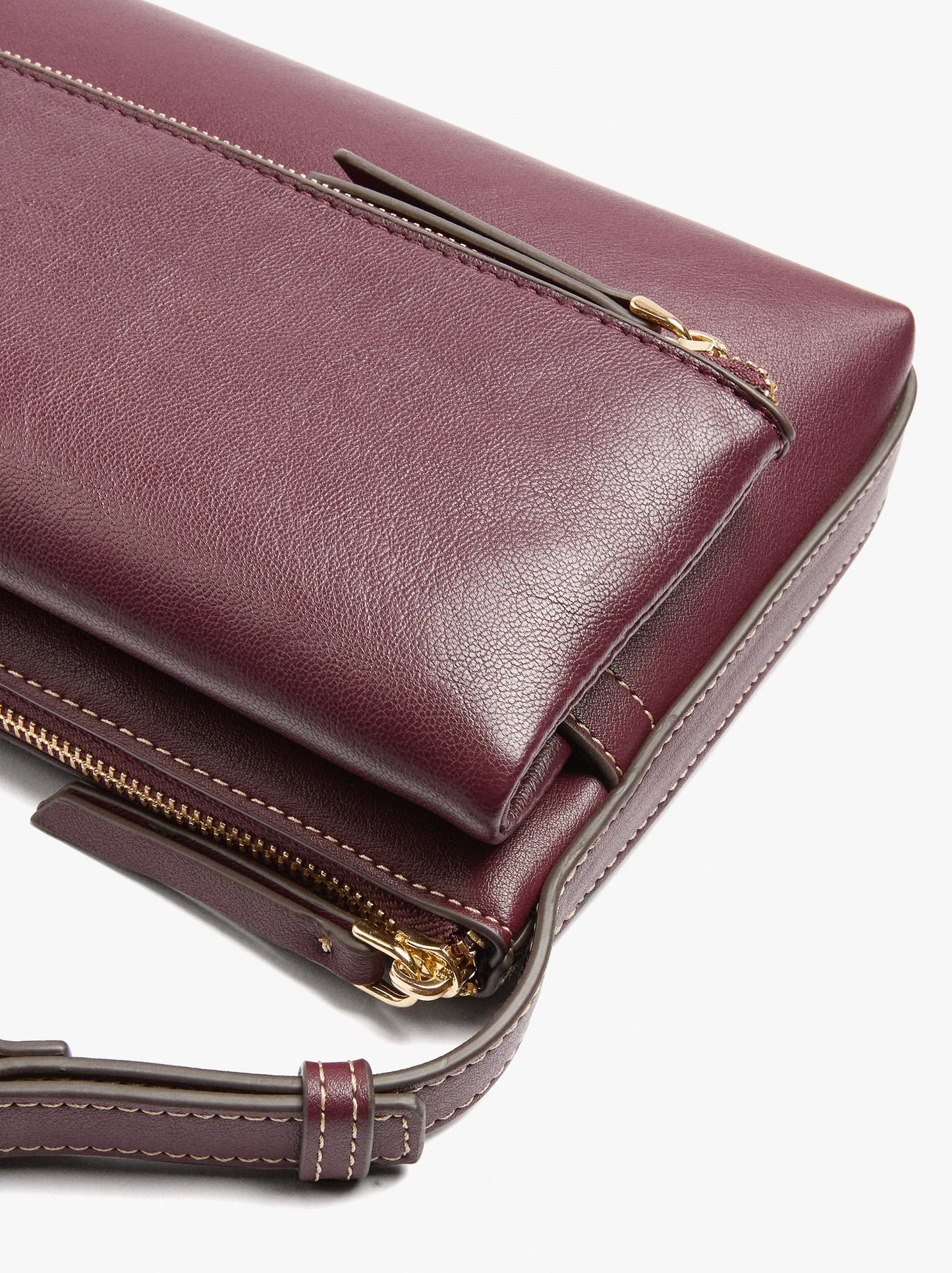 Crossbody Bag With Double Effect With Flap