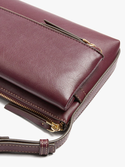 Crossbody Bag With Double Effect With Flap