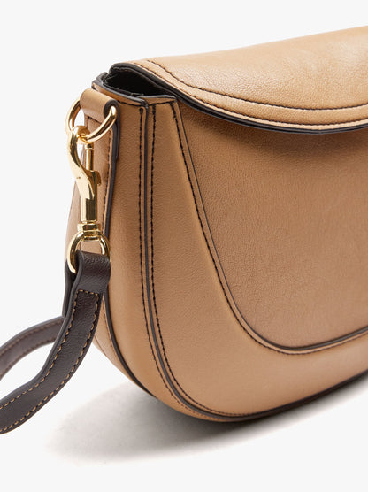 Oval Crossbody Bag With Flap