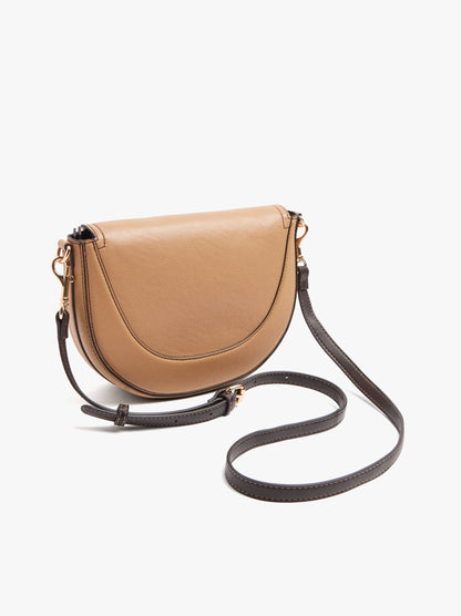 Oval Crossbody Bag With Flap