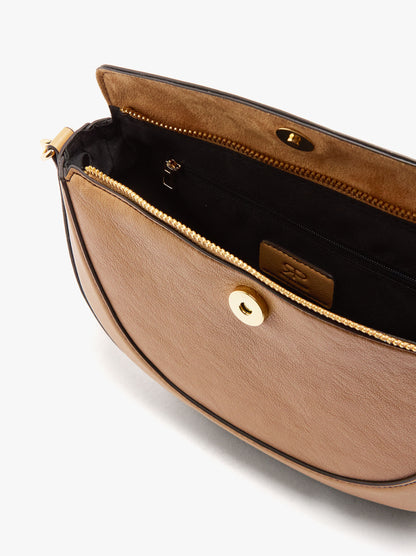 Oval Crossbody Bag With Flap
