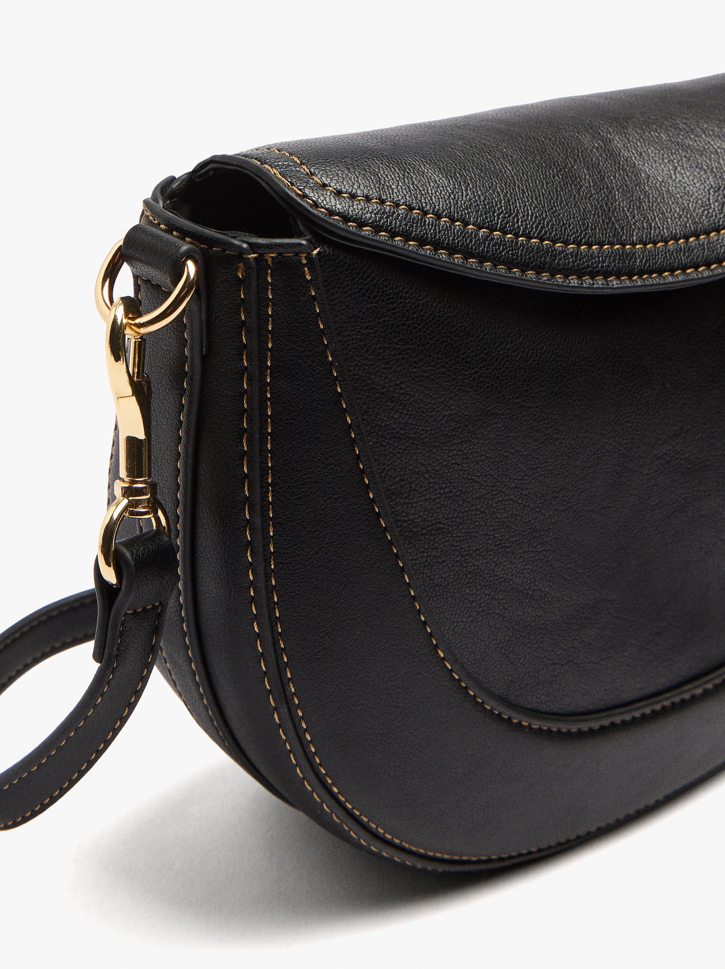 Oval Crossbody Bag With Flap