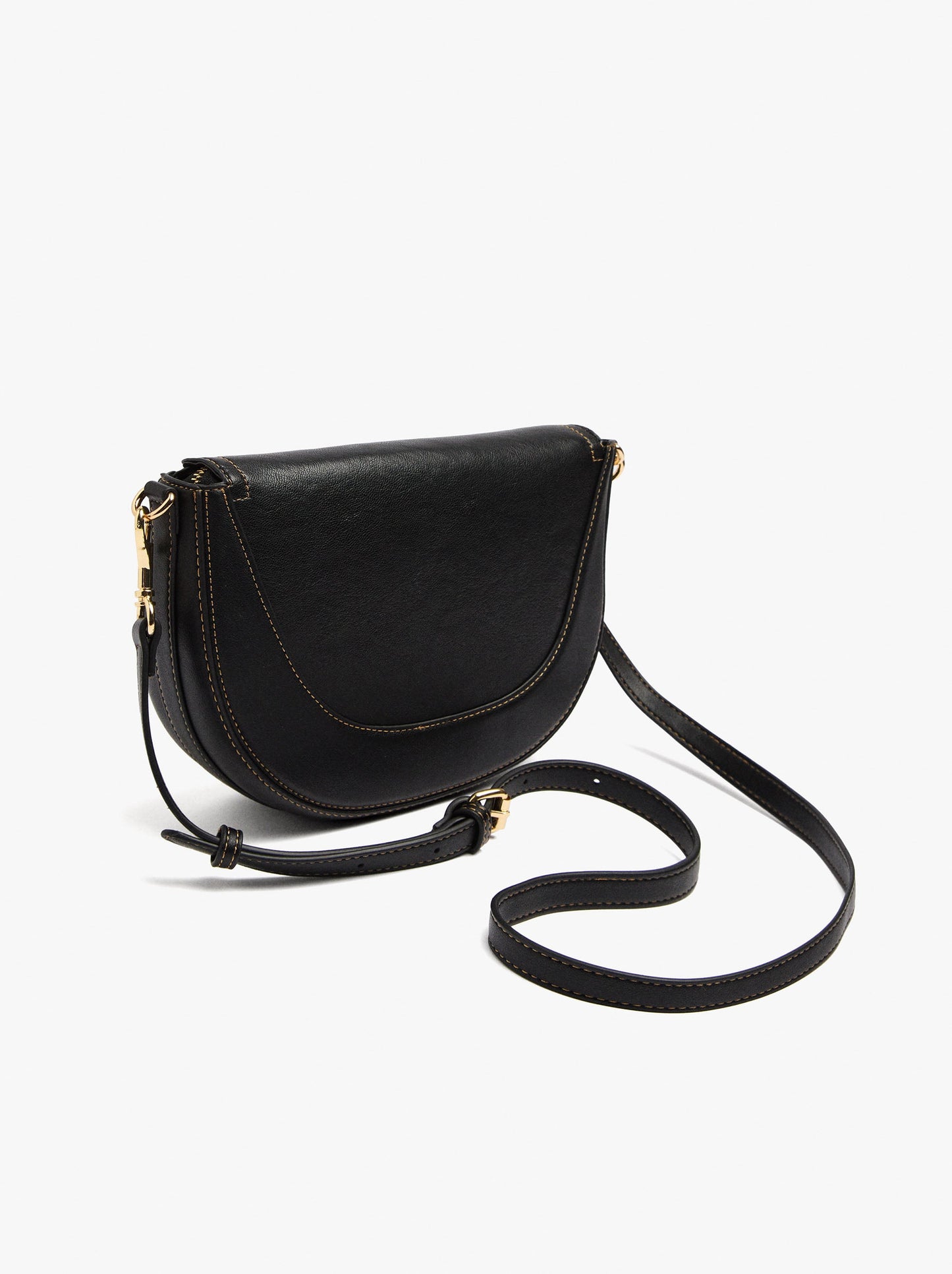 Oval Crossbody Bag With Flap