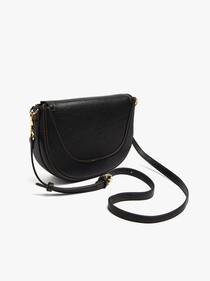 Oval Crossbody Bag With Flap
