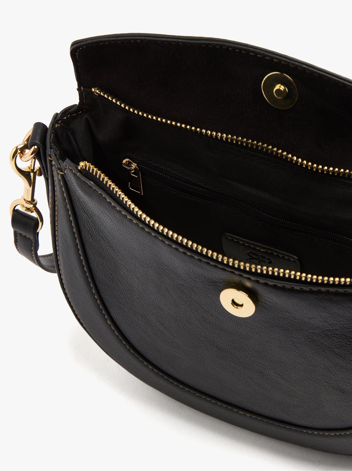 Oval Crossbody Bag With Flap