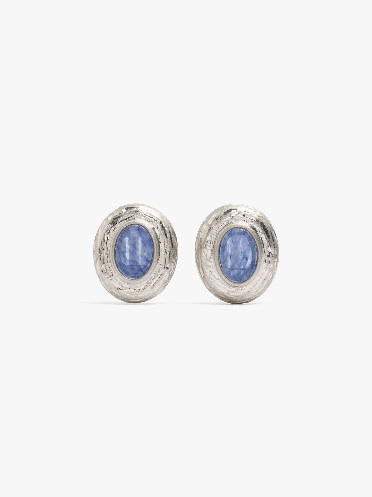 Oval Earrings With Stone