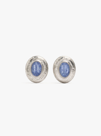 Oval Earrings With Stone