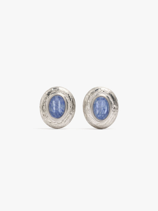 Oval Earrings With Stone