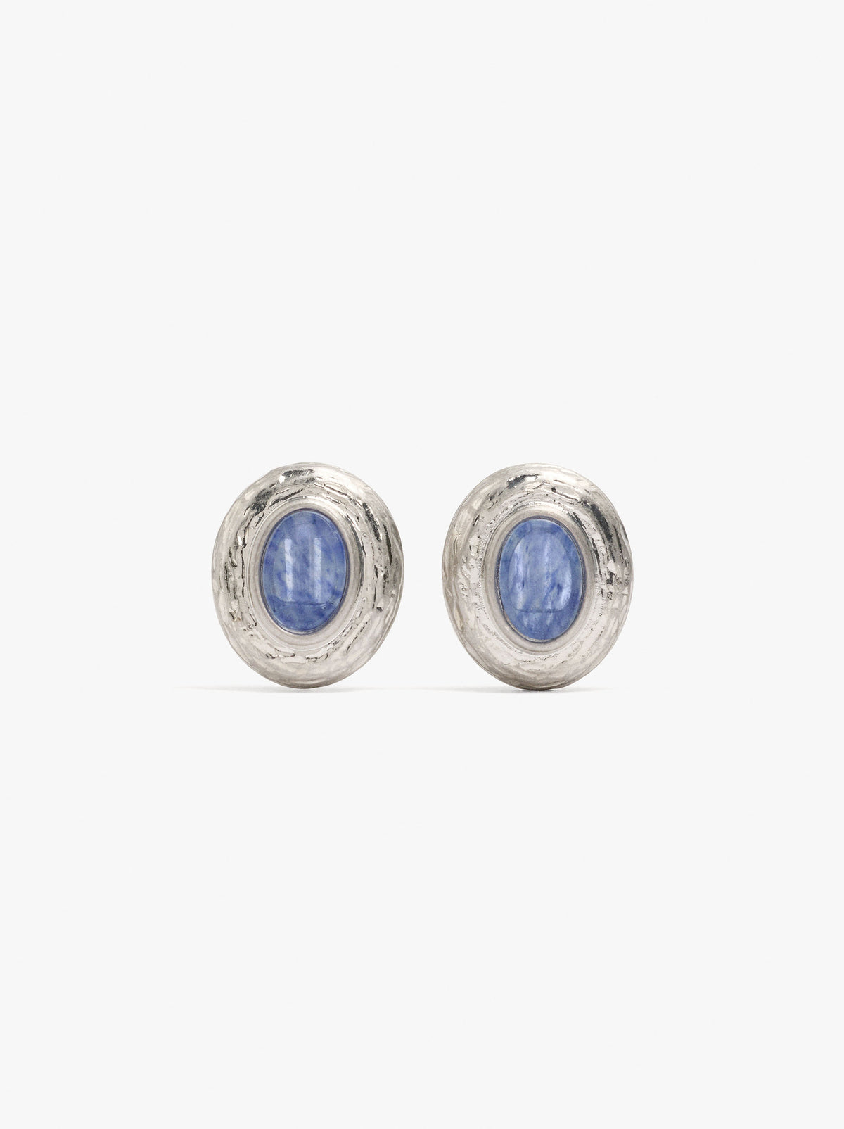 Oval Earrings With Stone