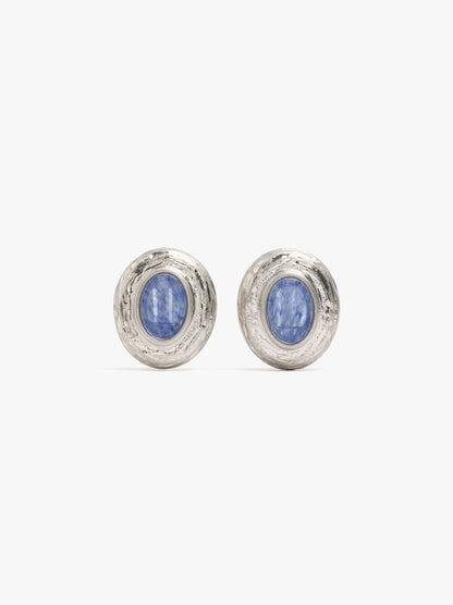 Oval Earrings With Stone