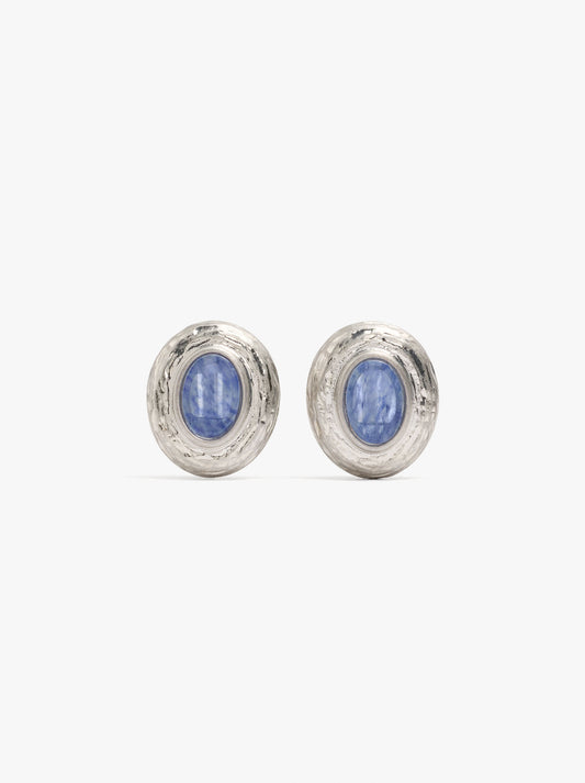 Oval Earrings With Stone