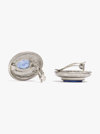 Oval Earrings With Stone