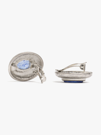 Oval Earrings With Stone