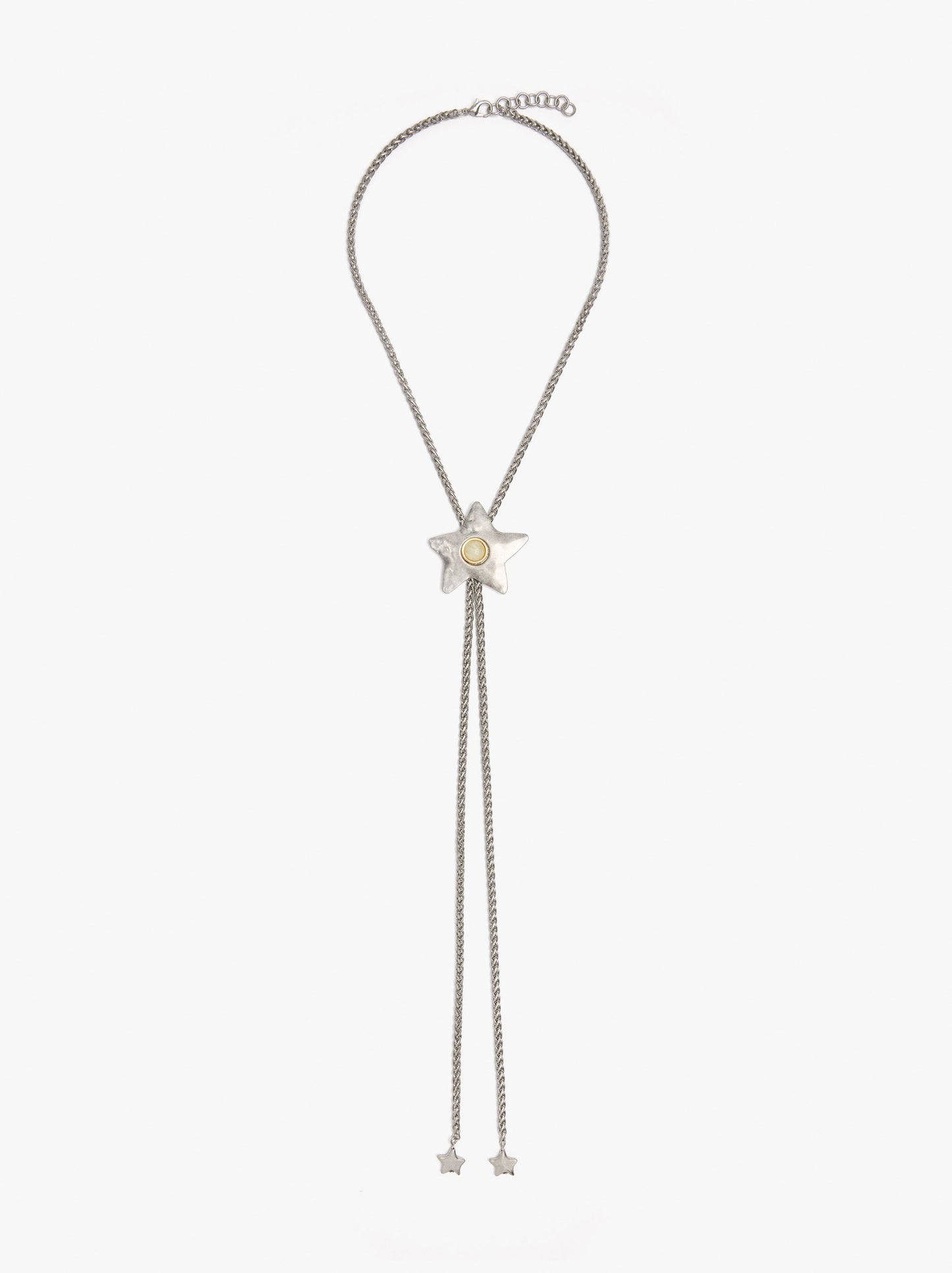 Long Star Necklace With Stone