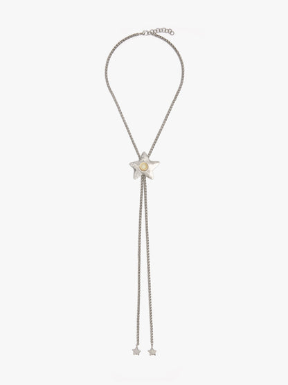 Long Star Necklace With Stone