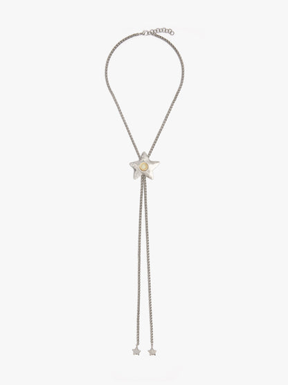 Long Star Necklace With Stone