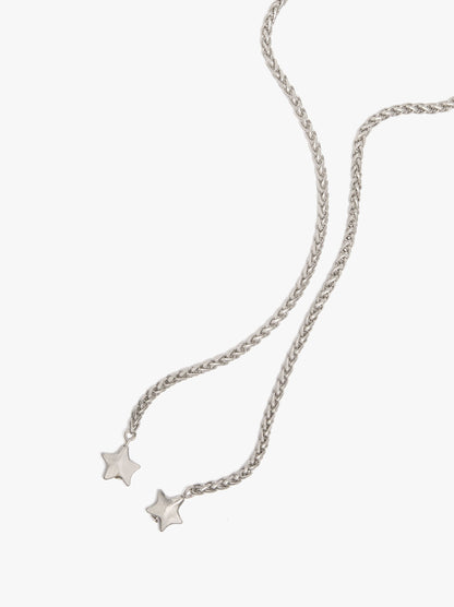 Long Star Necklace With Stone