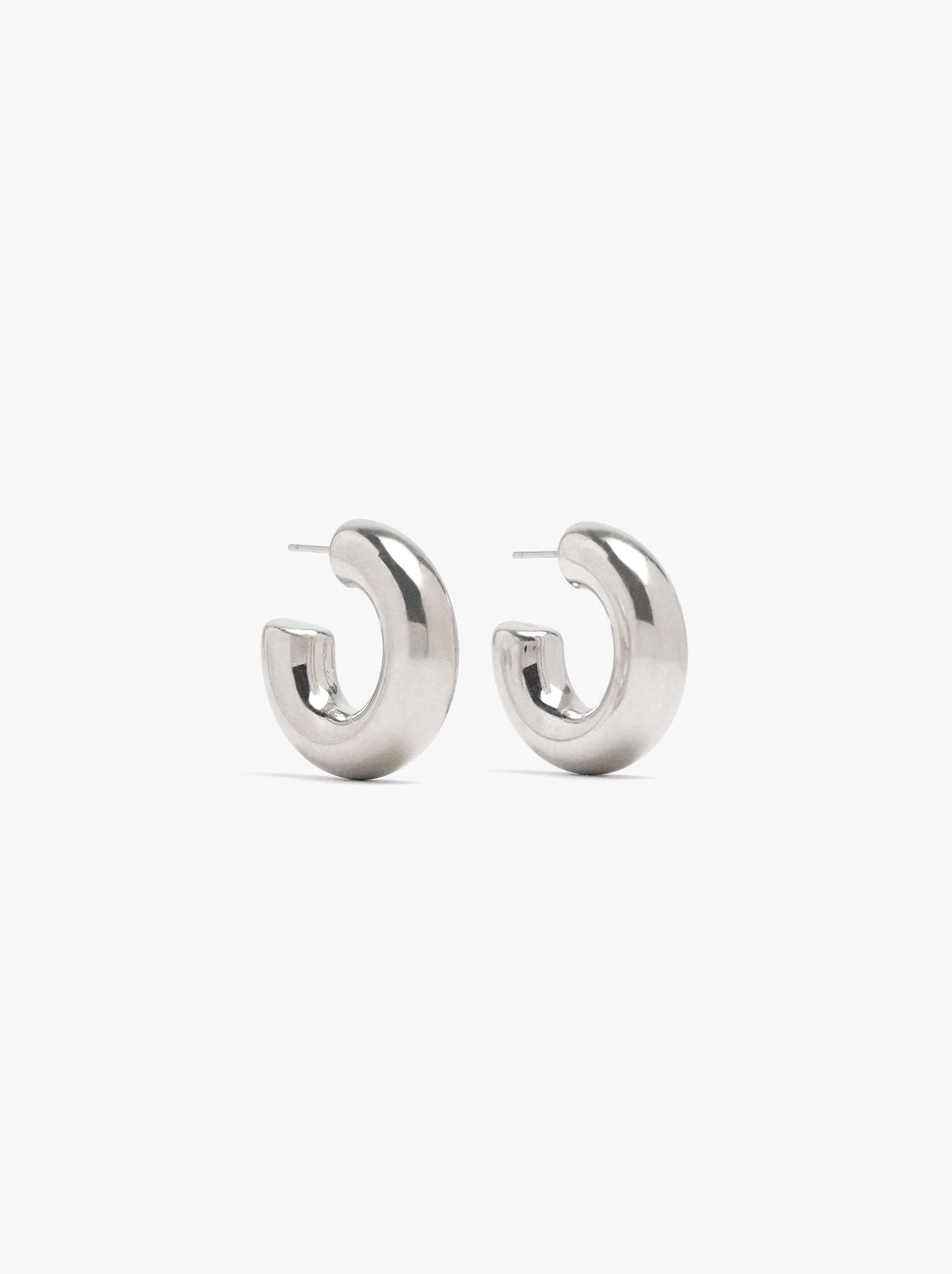 Tubular Open Hoop Earrings