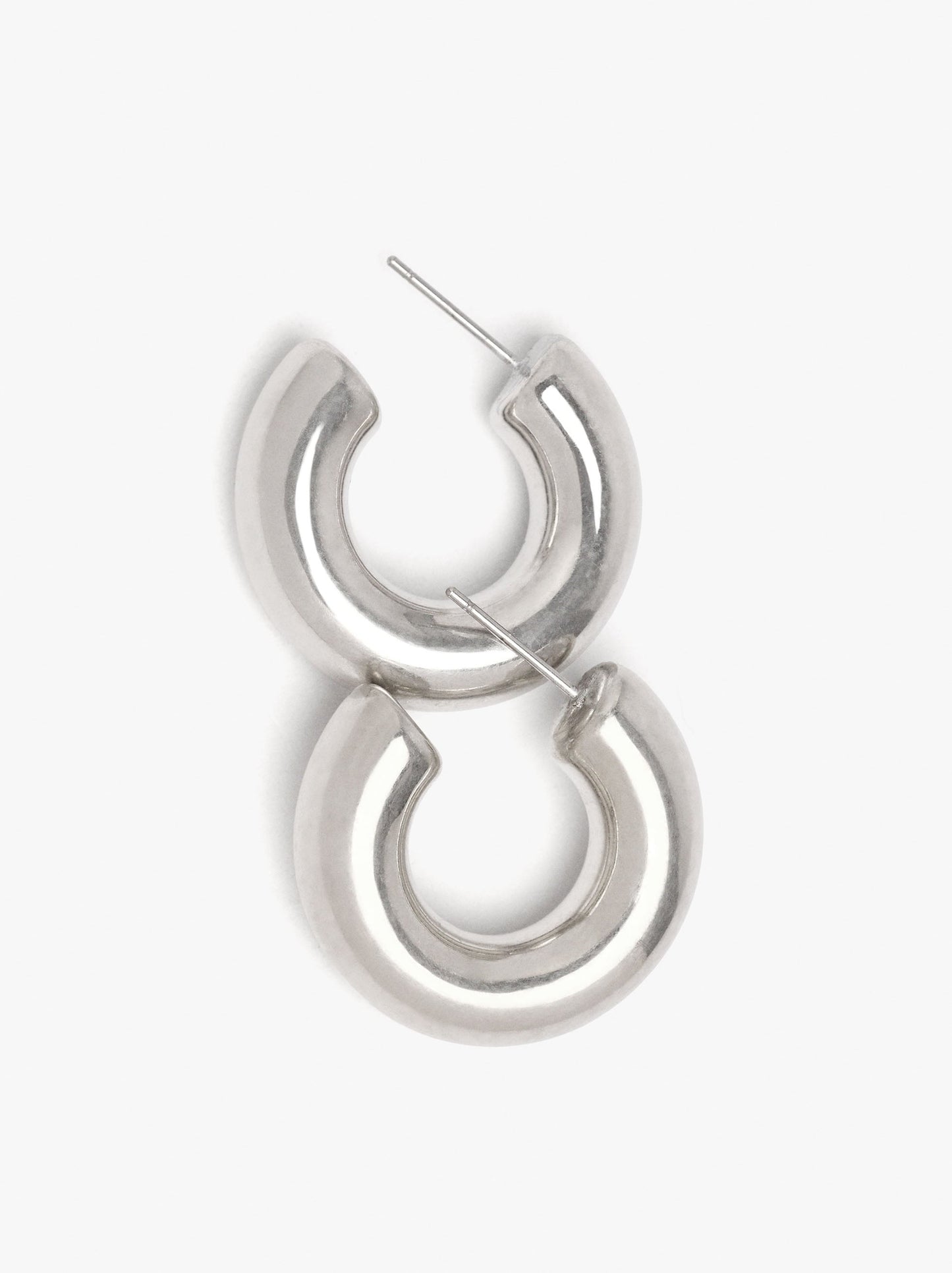 Tubular Open Hoop Earrings