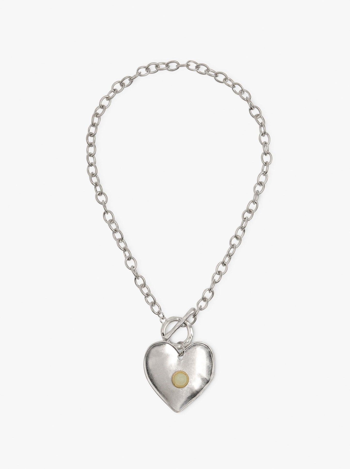 Necklace Of Links With Heart Pendant
