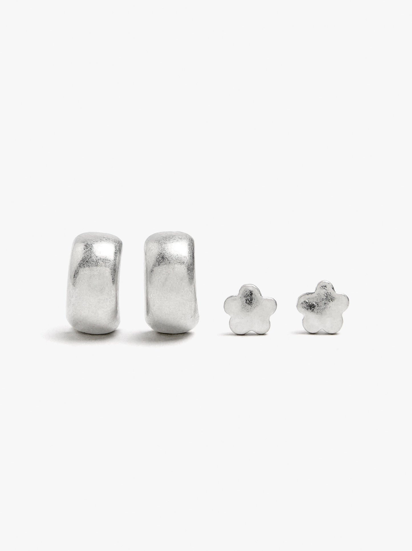 Set Of Silver Earrings