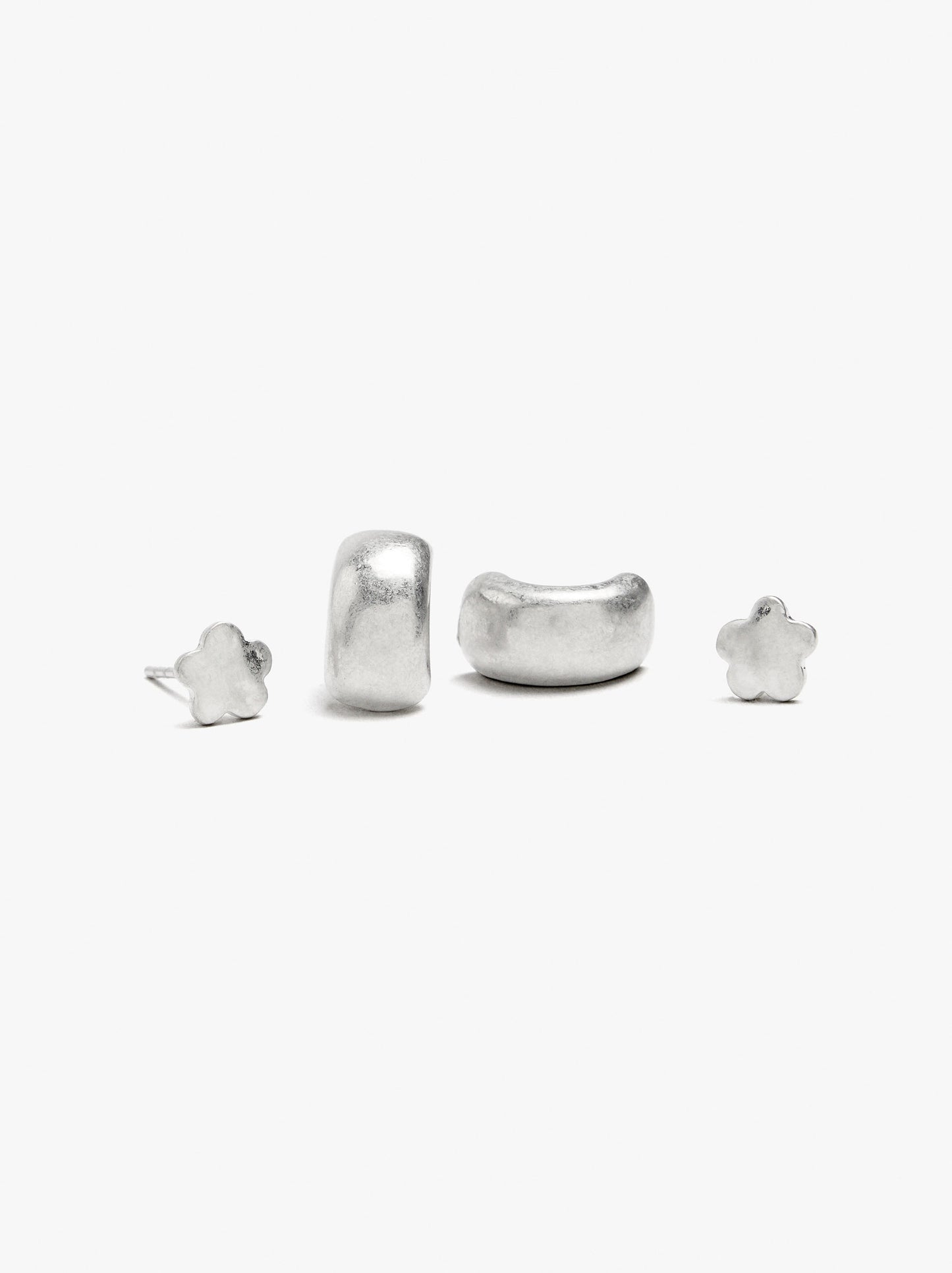 Set Of Silver Earrings