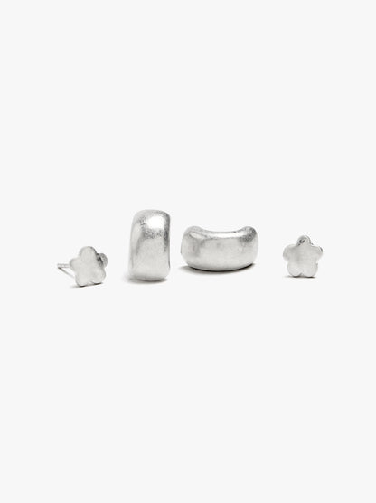 Set Of Silver Earrings